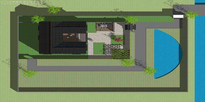 广东新中式宅院,凹型建筑外观你觉得风水如何?