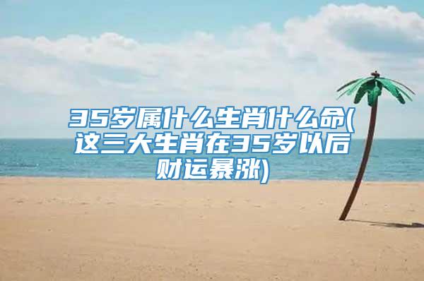 35岁属什么生肖什么命(这三大生肖在35岁以后财运暴涨)