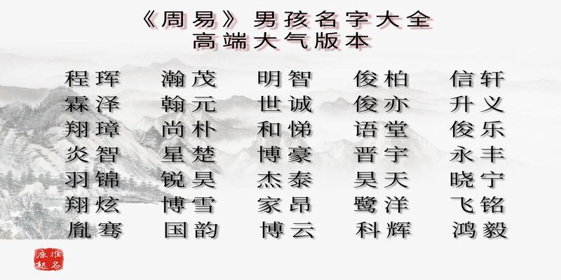 85个男孩周易精选好名：个个高分大吉，爽朗大气还不愁房车
