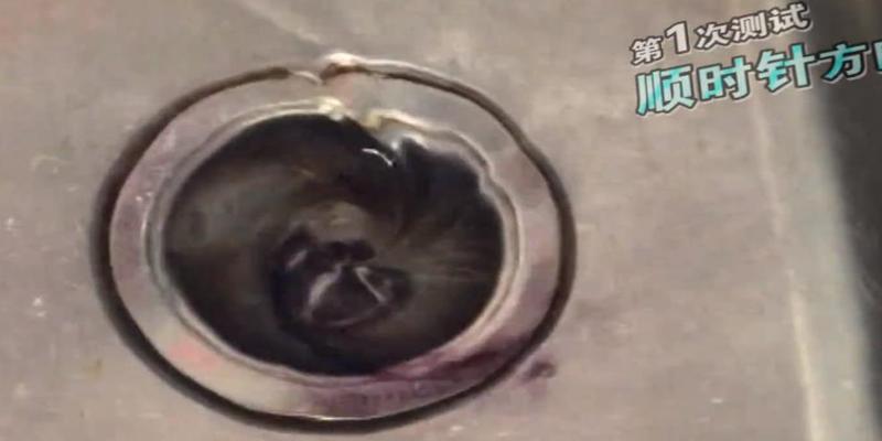 南北半球的水涡旋转方向相反，真的是受地转偏向力的影响吗？