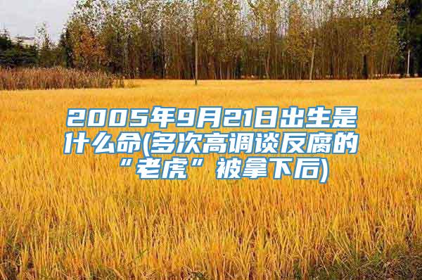 2005年9月21日出生是什么命(多次高调谈反腐的“老虎”被拿下后)