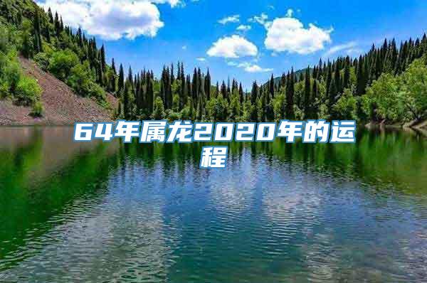 64年属龙2020年的运程