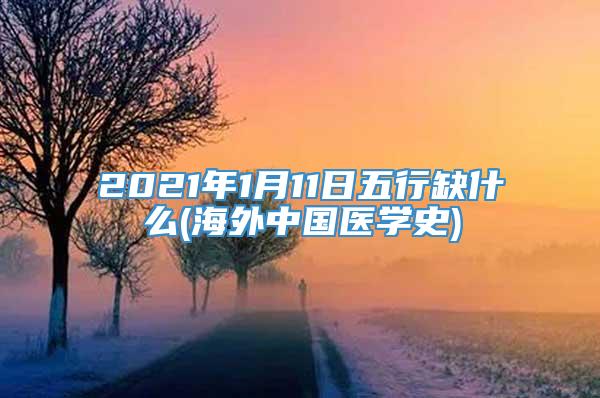 2021年1月11日五行缺什么(海外中国医学史)