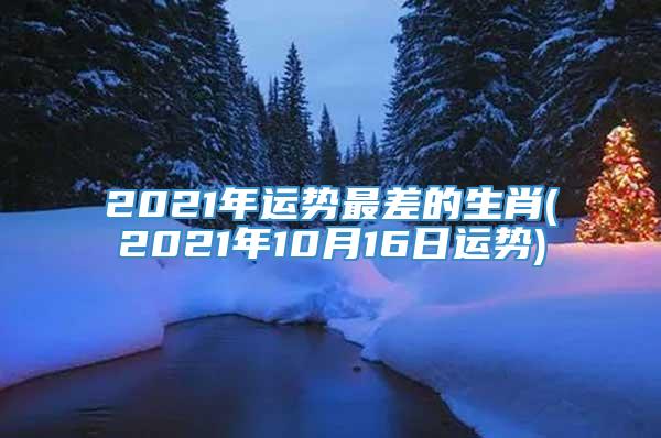 2021年运势最差的生肖(2021年10月16日运势)