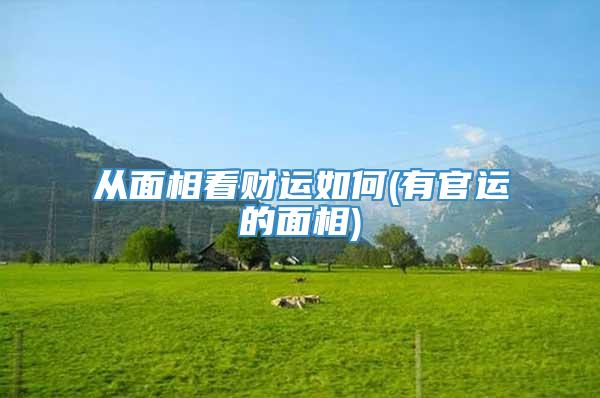 从面相看财运如何(有官运的面相)