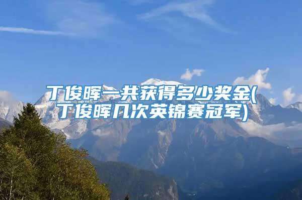 丁俊晖一共获得多少奖金(丁俊晖几次英锦赛冠军)