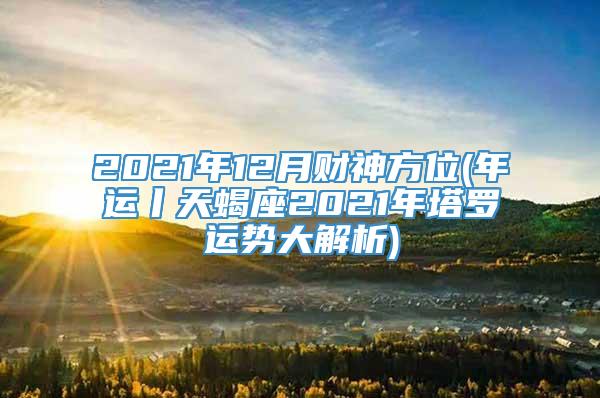 2021年12月财神方位(年运丨天蝎座2021年塔罗运势大解析)