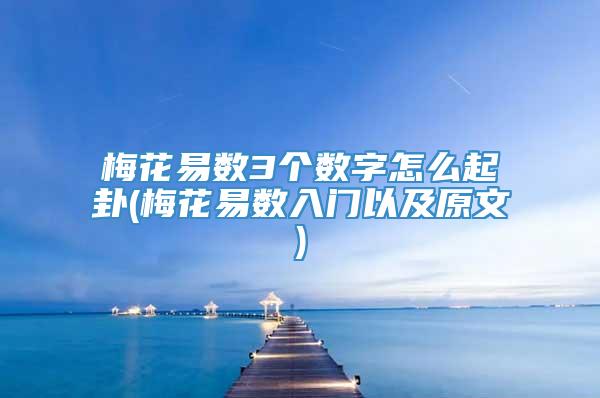 梅花易数3个数字怎么起卦(梅花易数入门以及原文)