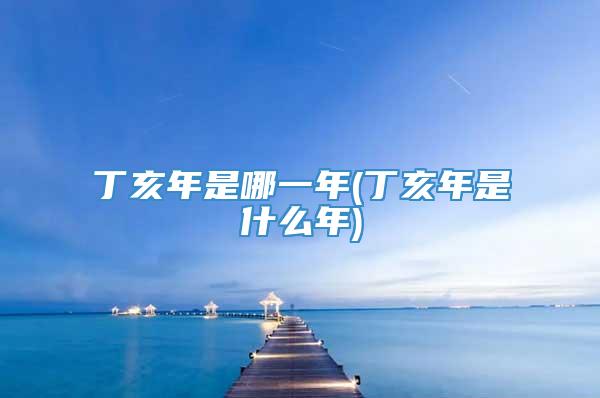 丁亥年是哪一年(丁亥年是什么年)