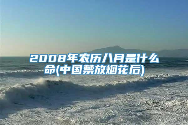 2008年农历八月是什么命(中国禁放烟花后)