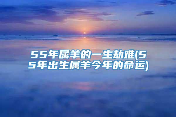 55年属羊的一生劫难(55年出生属羊今年的命运)