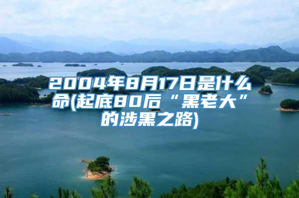 2004年8月17日是什么命(起底80后“黑老大”的涉黑之路)