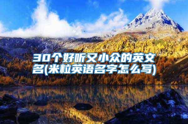 30个好听又小众的英文名(米粒英语名字怎么写)