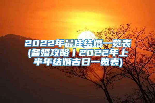 2022年最佳结婚一览表(备婚攻略丨2022年上半年结婚吉日一览表)