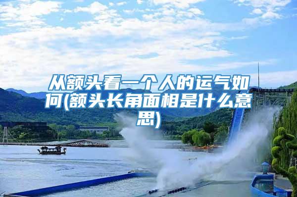 从额头看一个人的运气如何(额头长角面相是什么意思)