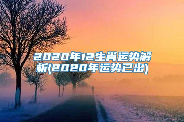 2020年12生肖运势解析(2020年运势已出)