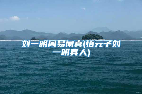 刘一明周易阐真(悟元子刘一明真人)