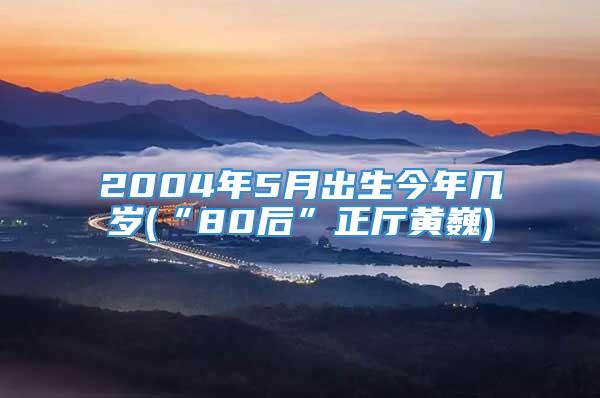 2004年5月出生今年几岁(“80后”正厅黄巍)