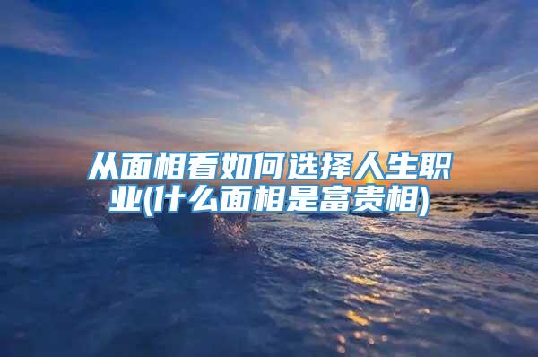 从面相看如何选择人生职业(什么面相是富贵相)