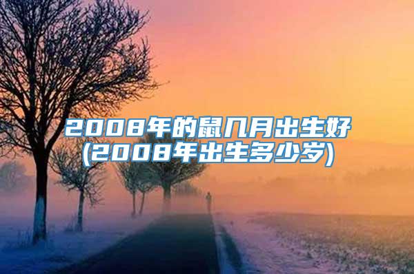 2008年的鼠几月出生好(2008年出生多少岁)