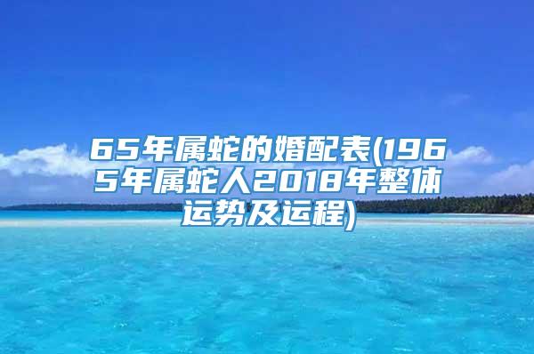 65年属蛇的婚配表(1965年属蛇人2018年整体运势及运程)