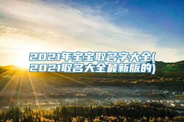 2021年宝宝取名字大全(2021取名大全最新版的)