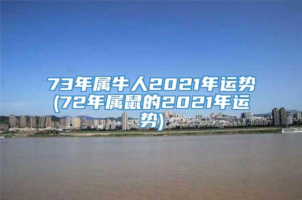 73年属牛人2021年运势(72年属鼠的2021年运势)