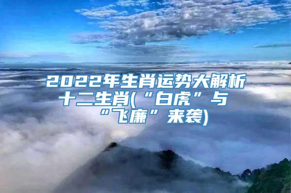 2022年生肖运势大解析 十二生肖(“白虎”与“飞廉”来袭)