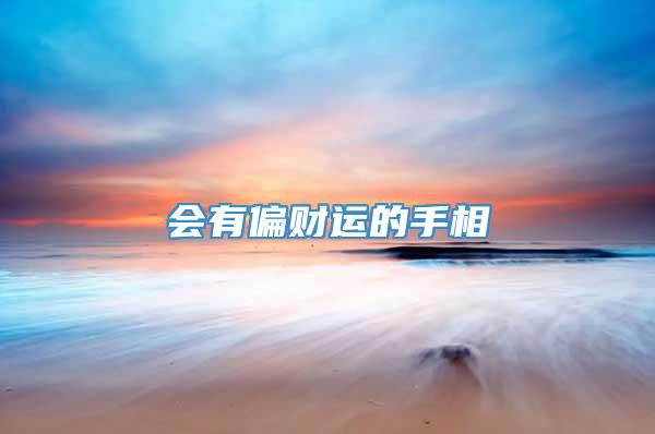 会有偏财运的手相