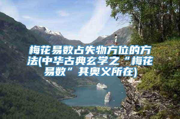 梅花易数占失物方位的方法(中华古典玄学之“梅花易数”其奥义所在)