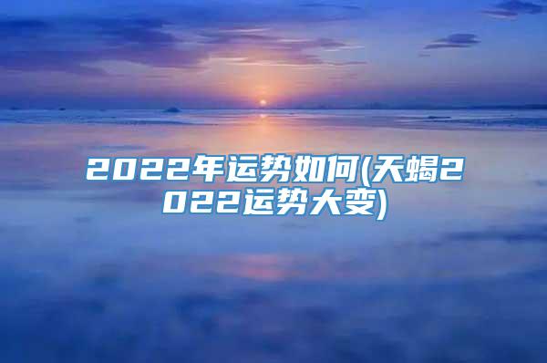 2022年运势如何(天蝎2022运势大变)