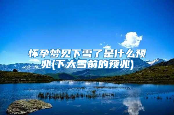 怀孕梦见下雪了是什么预兆(下大雪前的预兆)