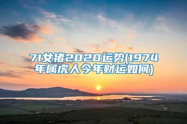 71女猪2020运势(1974年属虎人今年财运如何)