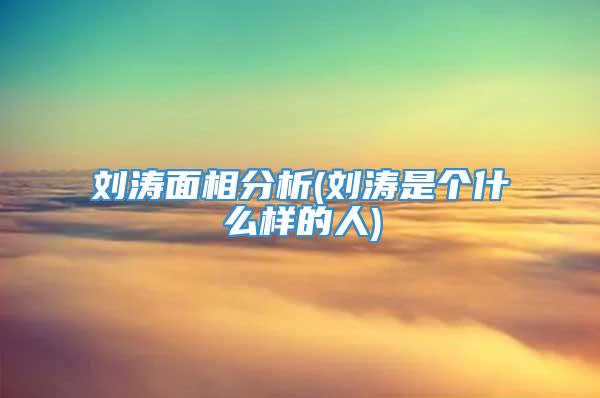 刘涛面相分析(刘涛是个什么样的人)