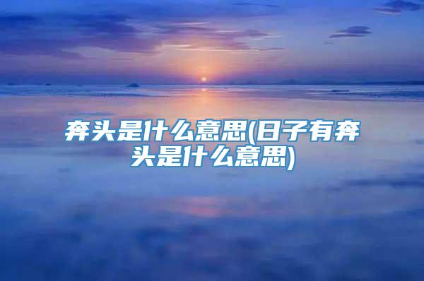 奔头是什么意思(日子有奔头是什么意思)