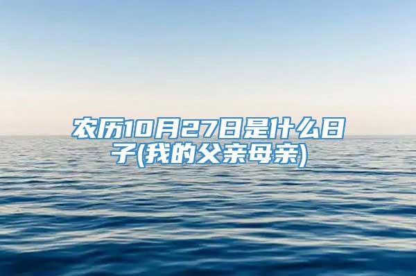 农历10月27日是什么日子(我的父亲母亲)