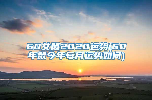 60女鼠2020运势(60年鼠今年每月运势如何)