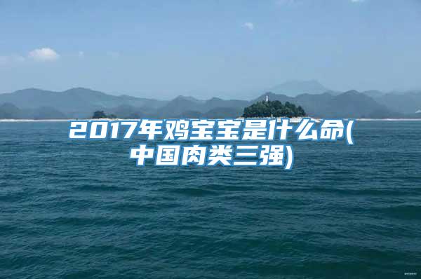 2017年鸡宝宝是什么命(中国肉类三强)