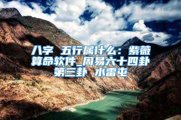 八字 五行属什么：紫薇算命软件_周易六十四卦第三卦 水雷屯