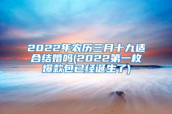 2022年农历三月十九适合结婚吗(2022第一枚爆款包已经诞生了)