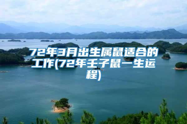 72年3月出生属鼠适合的工作(72年壬子鼠一生运程)