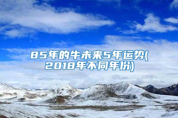 85年的牛未来5年运势(2018年不同年份)