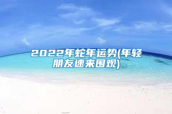 2022年蛇年运势(年轻朋友速来围观)