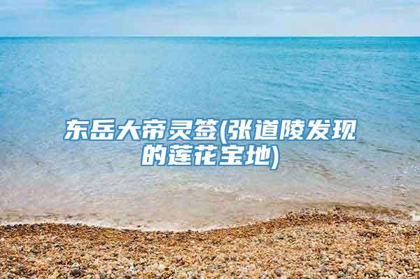 东岳大帝灵签(张道陵发现的莲花宝地)