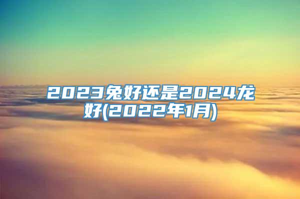 2023兔好还是2024龙好(2022年1月)