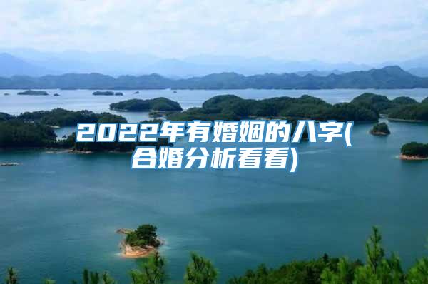 2022年有婚姻的八字(合婚分析看看)