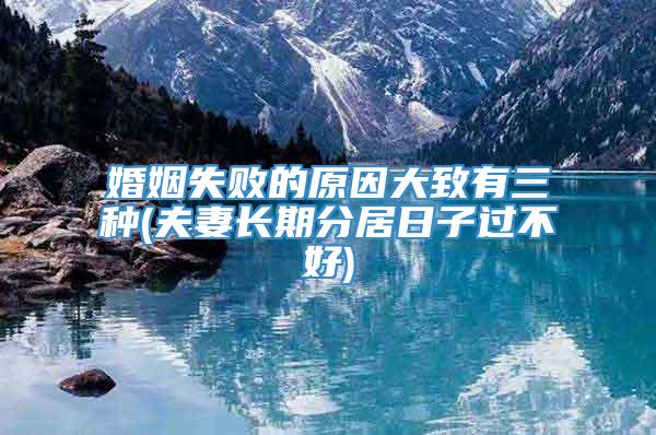婚姻失败的原因大致有三种(夫妻长期分居日子过不好)
