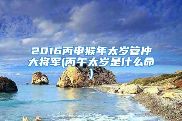 2016丙申猴年太岁管仲大将军(丙午太岁是什么命)