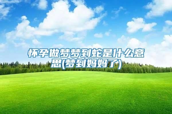 怀孕做梦梦到蛇是什么意思(梦到妈妈了)