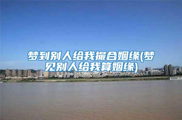 梦到别人给我撮合姻缘(梦见别人给我算姻缘)